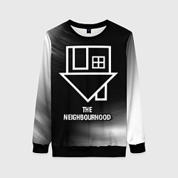 Женский свитшот The Neighbourhood glitch на темном фоне