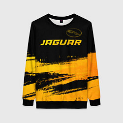 Женский свитшот Jaguar - gold gradient: символ сверху