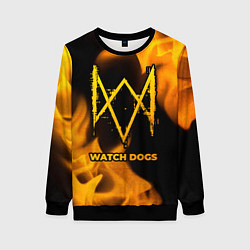 Свитшот женский Watch Dogs - gold gradient, цвет: 3D-черный