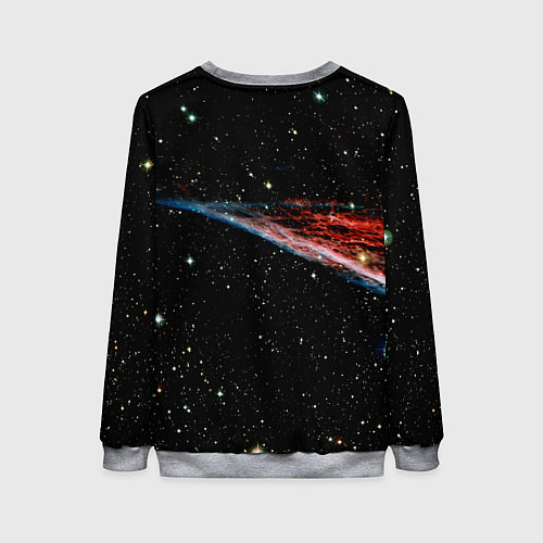 Женский свитшот Космонавт играет рок на гитаре / 3D-Меланж – фото 2