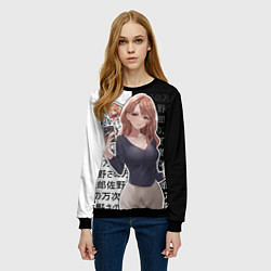 Свитшот женский Мияко Сайто - oshi no ko, цвет: 3D-черный — фото 2