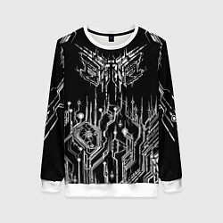 Свитшот женский Киберпанк-модерн, цвет: 3D-белый