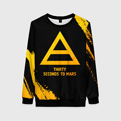 Женский свитшот Thirty Seconds to Mars - gold gradient