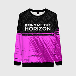 Свитшот женский Bring Me the Horizon rock legends: символ сверху, цвет: 3D-черный