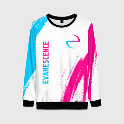 Свитшот женский Evanescence neon gradient style: надпись, символ, цвет: 3D-черный