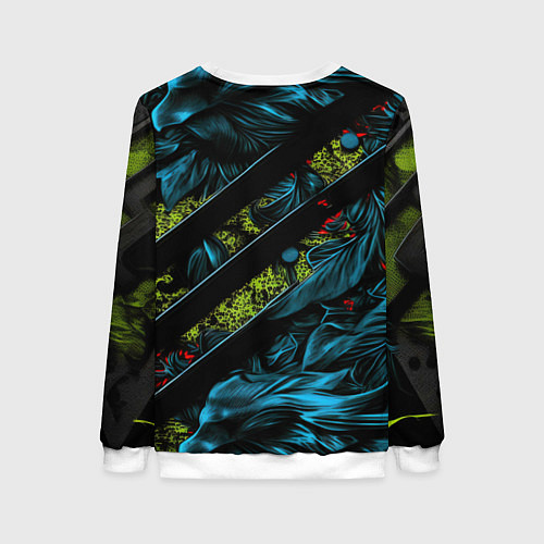 Женский свитшот Cyberpunk 2077 phantom liberty abstract logo / 3D-Белый – фото 2