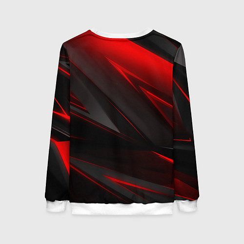 Женский свитшот Cyberpunk 2077 phantom liberty red black logo / 3D-Белый – фото 2