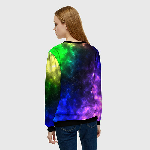 Женский свитшот Космос мультицвет / 3D-Черный – фото 4