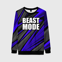 Свитшот женский Beast mode - синяя униформа, цвет: 3D-черный