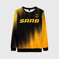 Женский свитшот Saab - gold gradient: символ сверху