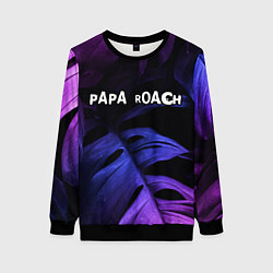 Женский свитшот Papa Roach neon monstera