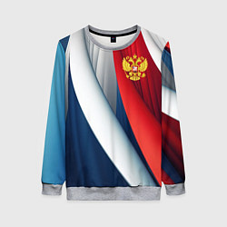Женский свитшот Герб России абстракция