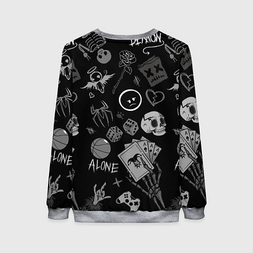 Женский свитшот Sad art / 3D-Меланж – фото 2