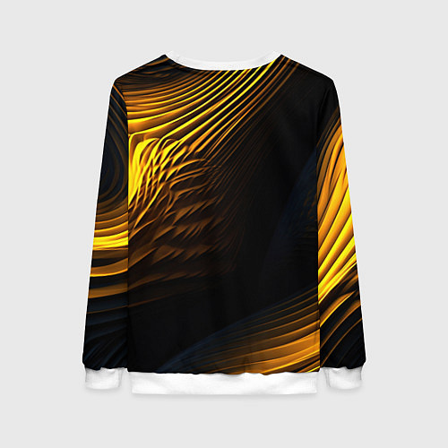 Женский свитшот Black yellow cyberpunk phantom liberty / 3D-Белый – фото 2