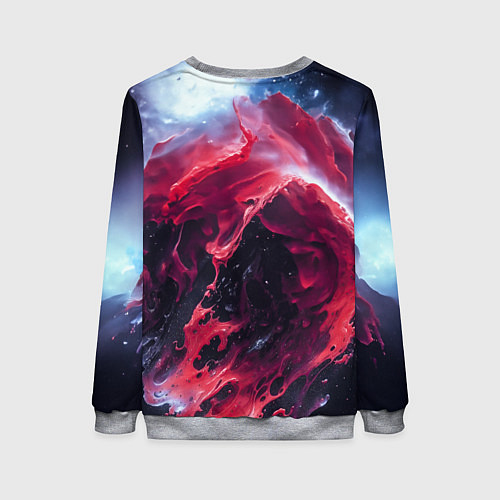 Женский свитшот Сова взгляд краска / 3D-Меланж – фото 2