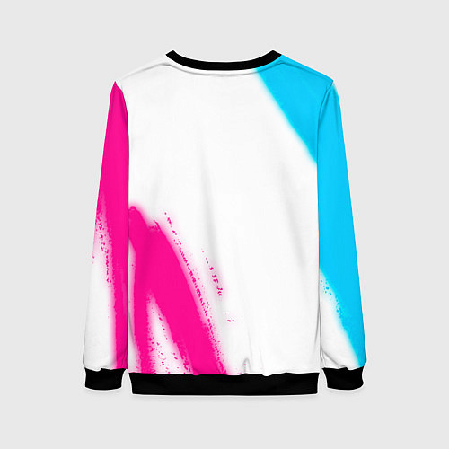 Женский свитшот Five Finger Death Punch neon gradient style: надпи / 3D-Черный – фото 2