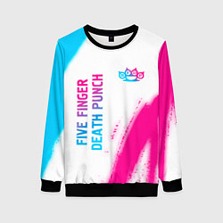 Женский свитшот Five Finger Death Punch neon gradient style: надпи