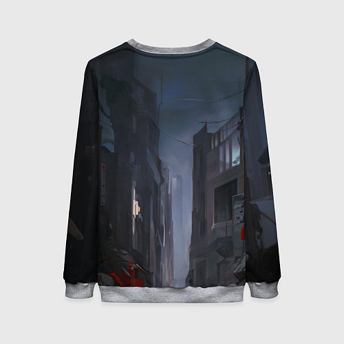 Женский свитшот Аянами Рей с мечом - Евангелион / 3D-Меланж – фото 2