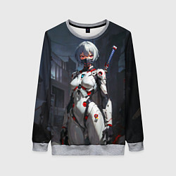 Женский свитшот Аянами Рей с мечом - Евангелион