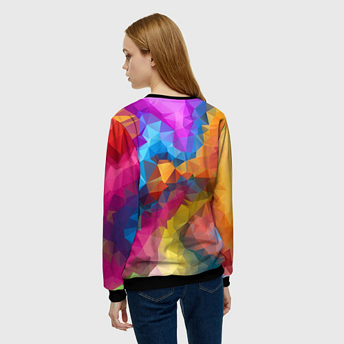 Женский свитшот Super colors / 3D-Черный – фото 4