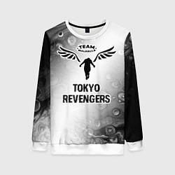 Женский свитшот Tokyo Revengers glitch на светлом фоне