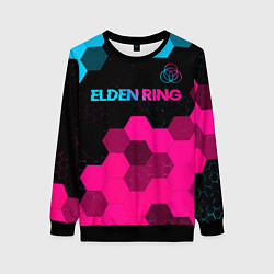 Женский свитшот Elden Ring - neon gradient: символ сверху