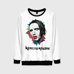 Свитшот женский Marilyn Manson art, цвет: 3D-черный