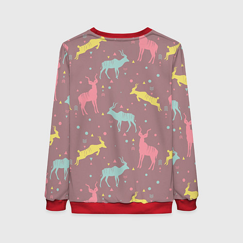 Женский свитшот Газели / 3D-Красный – фото 2