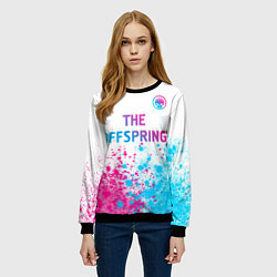 Свитшот женский The Offspring neon gradient style: символ сверху, цвет: 3D-черный — фото 2