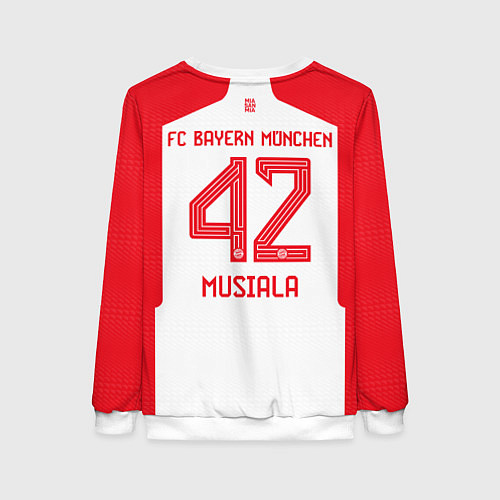 Женский свитшот Джамал Мусиала Бавария Мюнхен форма 2324 домашняя / 3D-Белый – фото 2