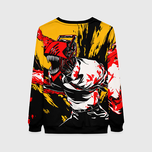 Женский свитшот Человек бензопила chainsaw man / 3D-Черный – фото 2