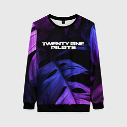 Женский свитшот Twenty One Pilots neon monstera