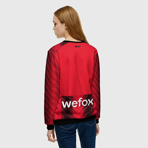 Женский свитшот ФК Милан форма 2324 домашняя / 3D-Черный – фото 4