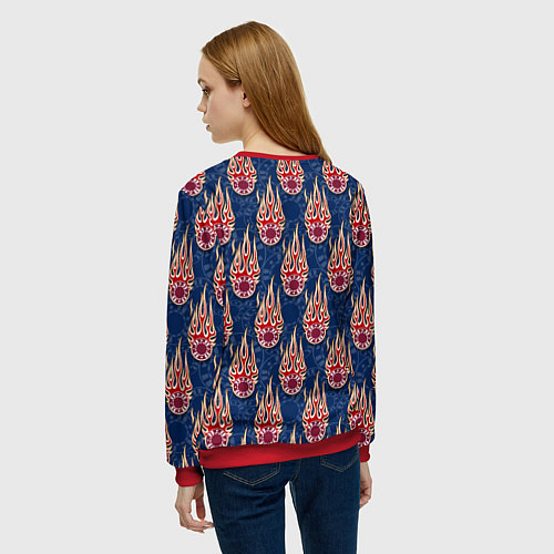 Женский свитшот Ставки, фишки, покер / 3D-Красный – фото 4