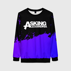 Женский свитшот Asking Alexandria purple grunge