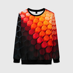 Женский свитшот Hexagon orange