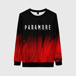 Свитшот женский Paramore red plasma, цвет: 3D-черный