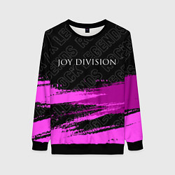 Свитшот женский Joy Division rock legends: символ сверху, цвет: 3D-черный