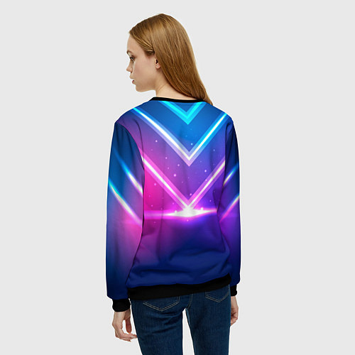 Женский свитшот Blackpink neon / 3D-Черный – фото 4