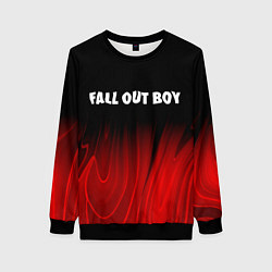 Женский свитшот Fall Out Boy red plasma