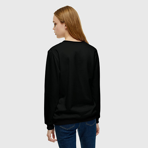 Женский свитшот Крик - маска / 3D-Черный – фото 4