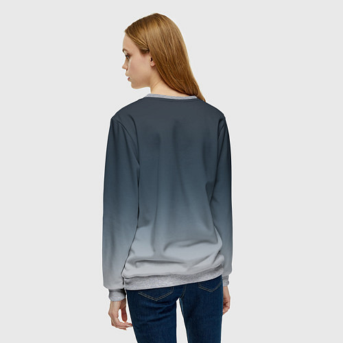 Женский свитшот Ворон викинг / 3D-Меланж – фото 4