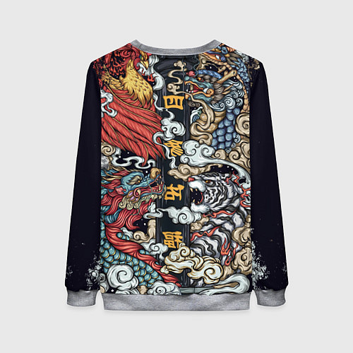 Женский свитшот Japanese art / 3D-Меланж – фото 2