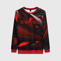 Свитшот женский CS GO red and black, цвет: 3D-красный