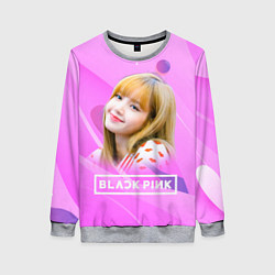 Свитшот женский Blackpink Lisa pink, цвет: 3D-меланж