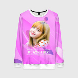 Свитшот женский Blackpink Lisa pink, цвет: 3D-белый