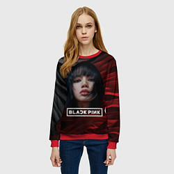 Свитшот женский Blackpink red and black, цвет: 3D-красный — фото 2