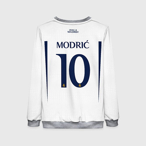 Женский свитшот Лука Модрич Реал Мадрид форма 2324 домашняя / 3D-Меланж – фото 2