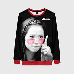 Свитшот женский Blackpink Jisoo Attention sign, цвет: 3D-красный