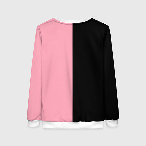 Женский свитшот Черно-розовый градиент Black Pink / 3D-Белый – фото 2